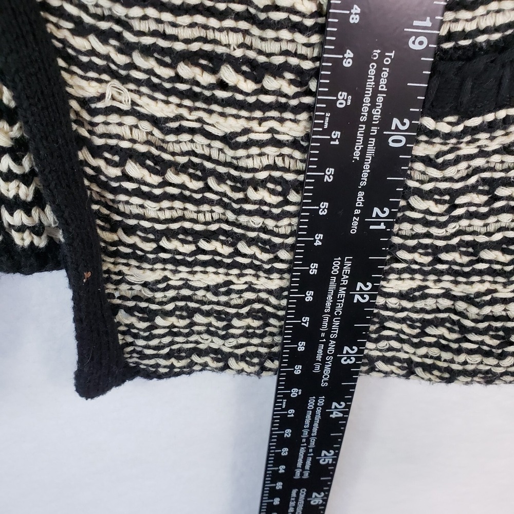 Matty M Knit Blazer Womens XS Black Striped Career Jacket Pockets Cotton Office - Picture 9 of 9